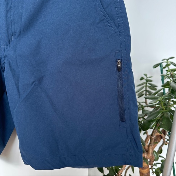 Orvis Blue Flat Front Shorts Modern Design - Picture 3 of 7